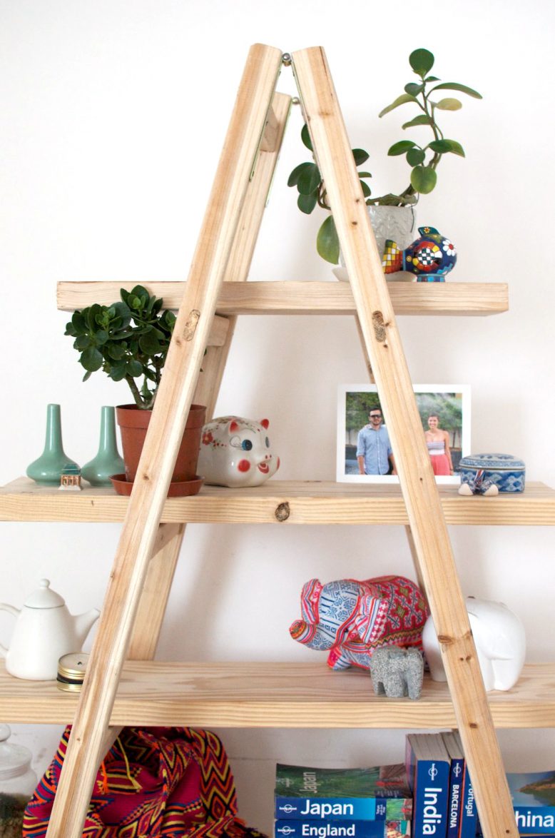 DIY Ladder Shelves | A Pair &amp; A Spare