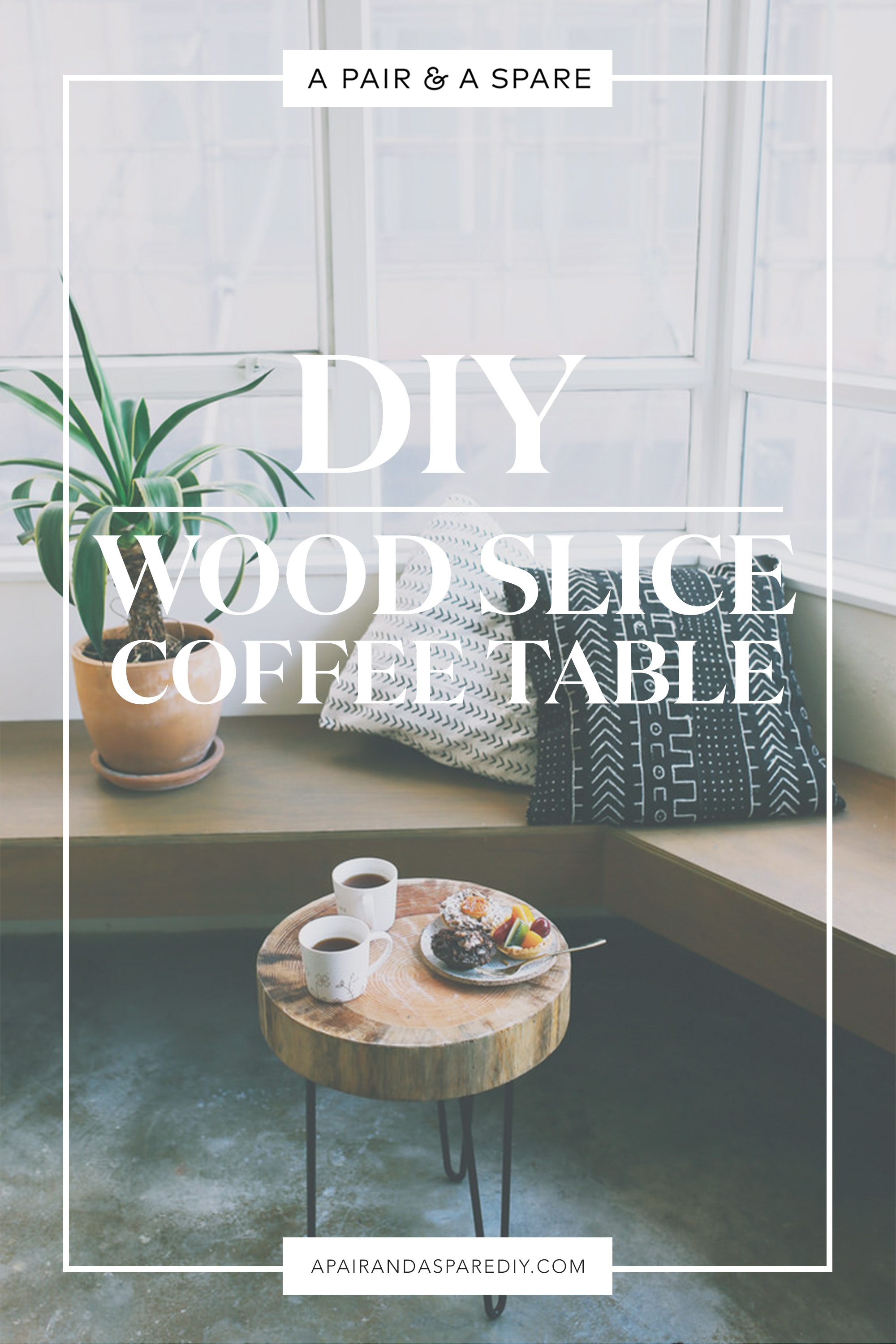 DIY Wood Slice Table