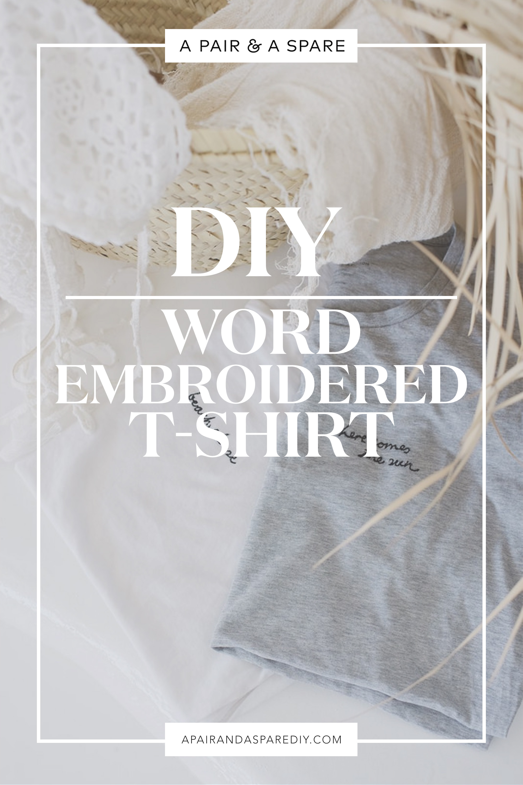 DIY Word Embroidered T-shirt
