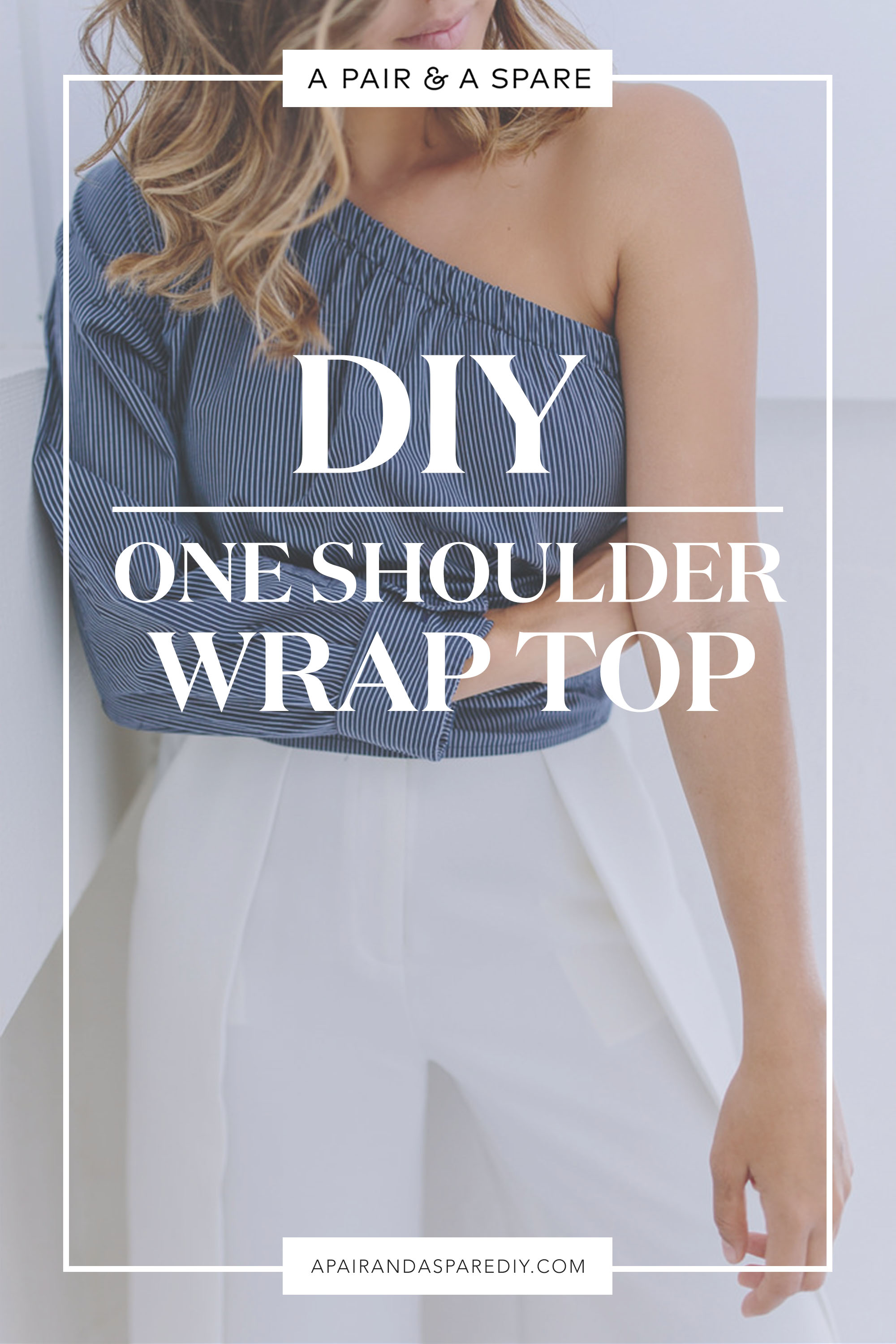 DIY One Shoulder Wrap Top