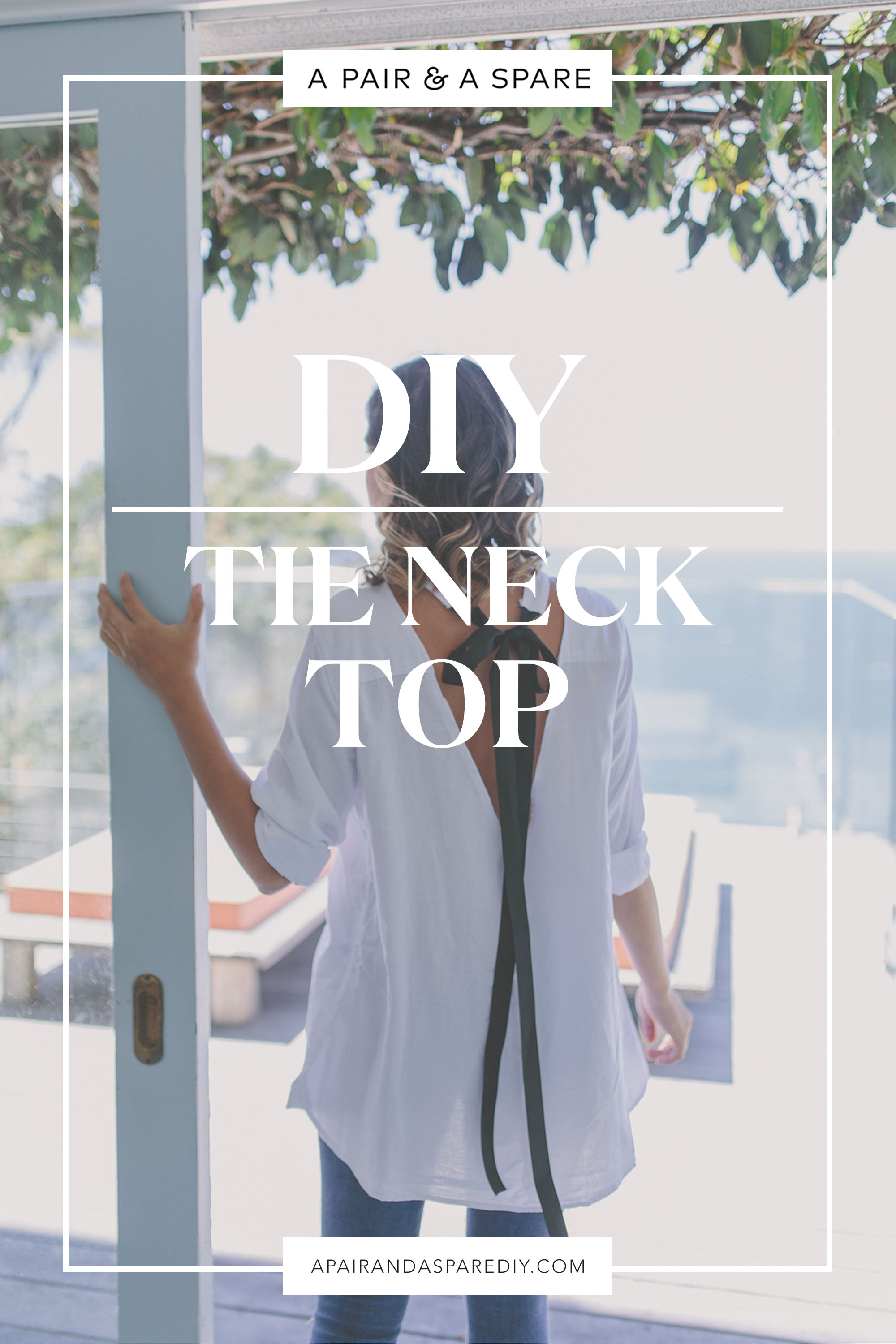 DIY Tie Neck Top