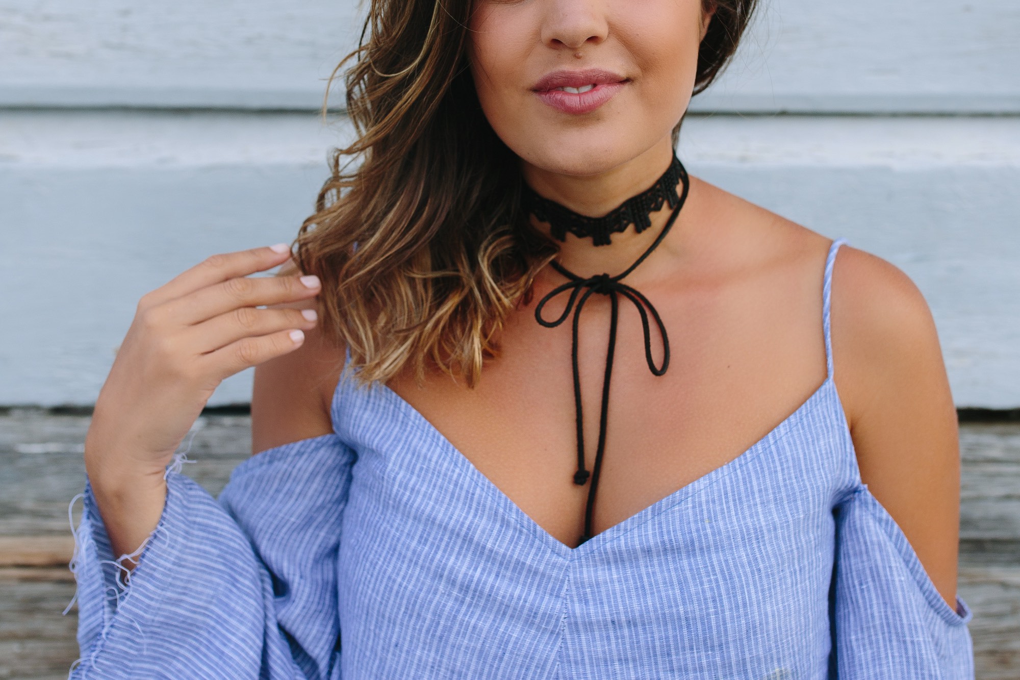 DIY Lace And Leather Choker