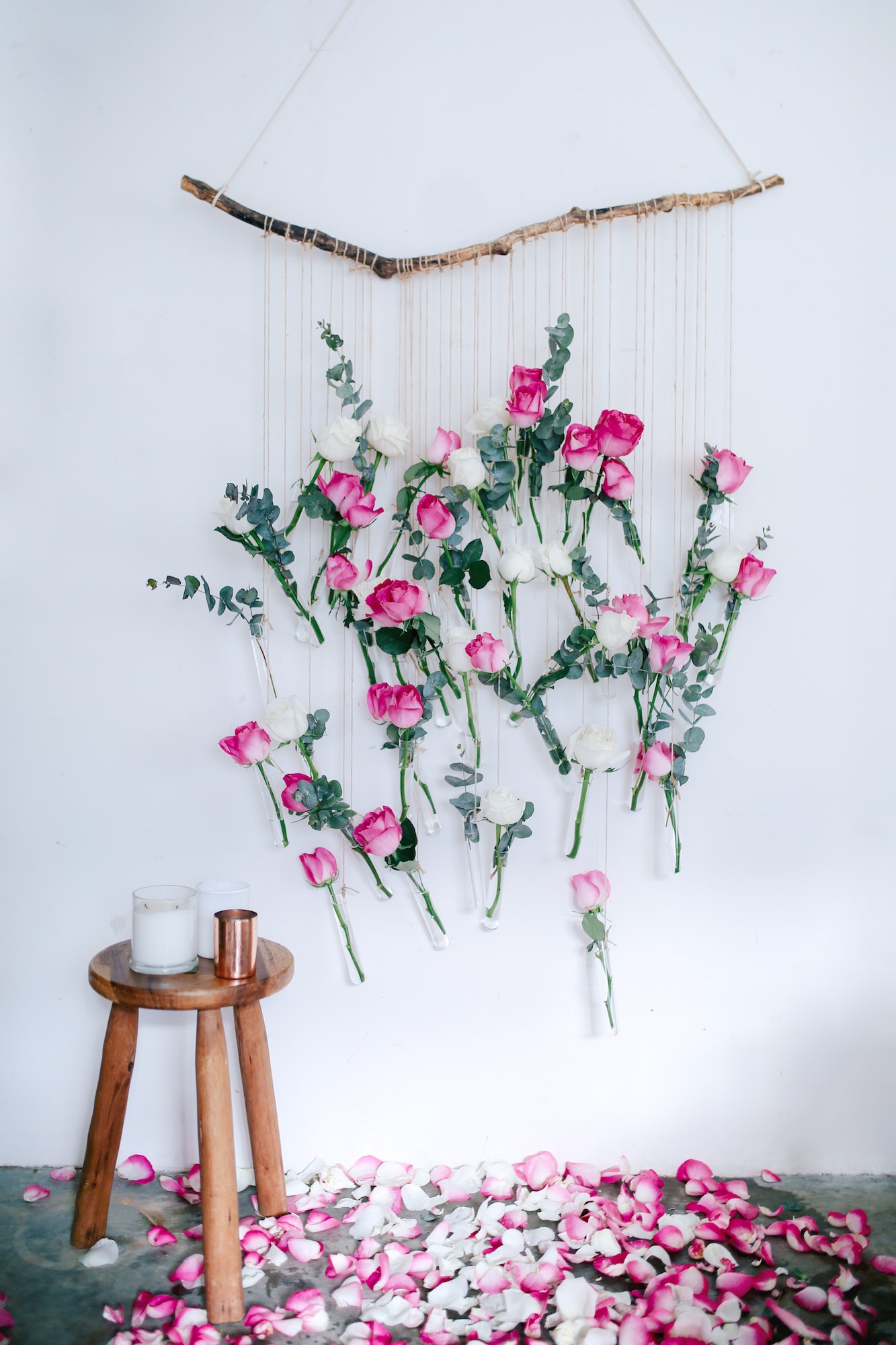 DIY Floral Vase Wall Hanging
