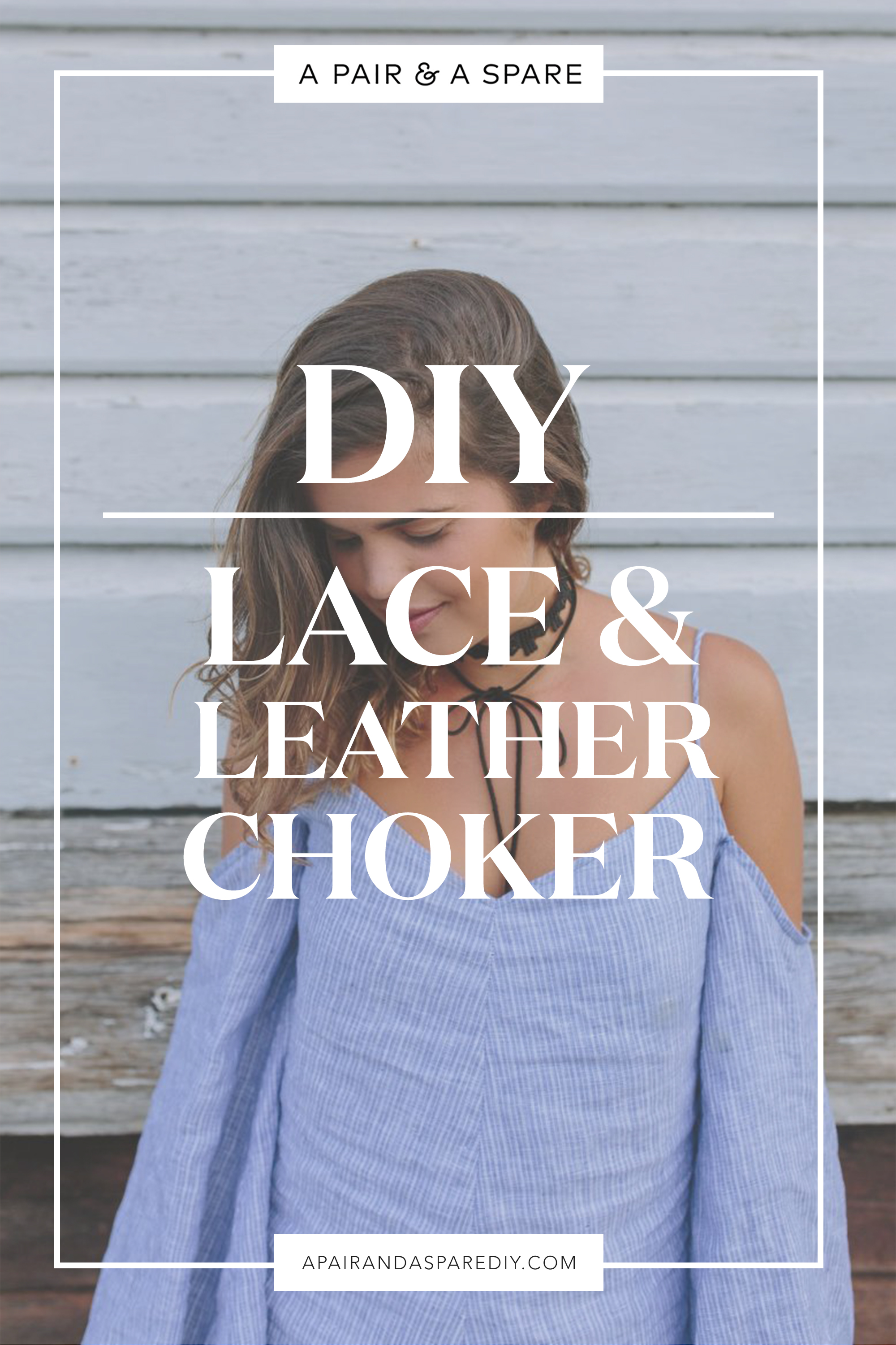 DIY Lace And Leather Choker