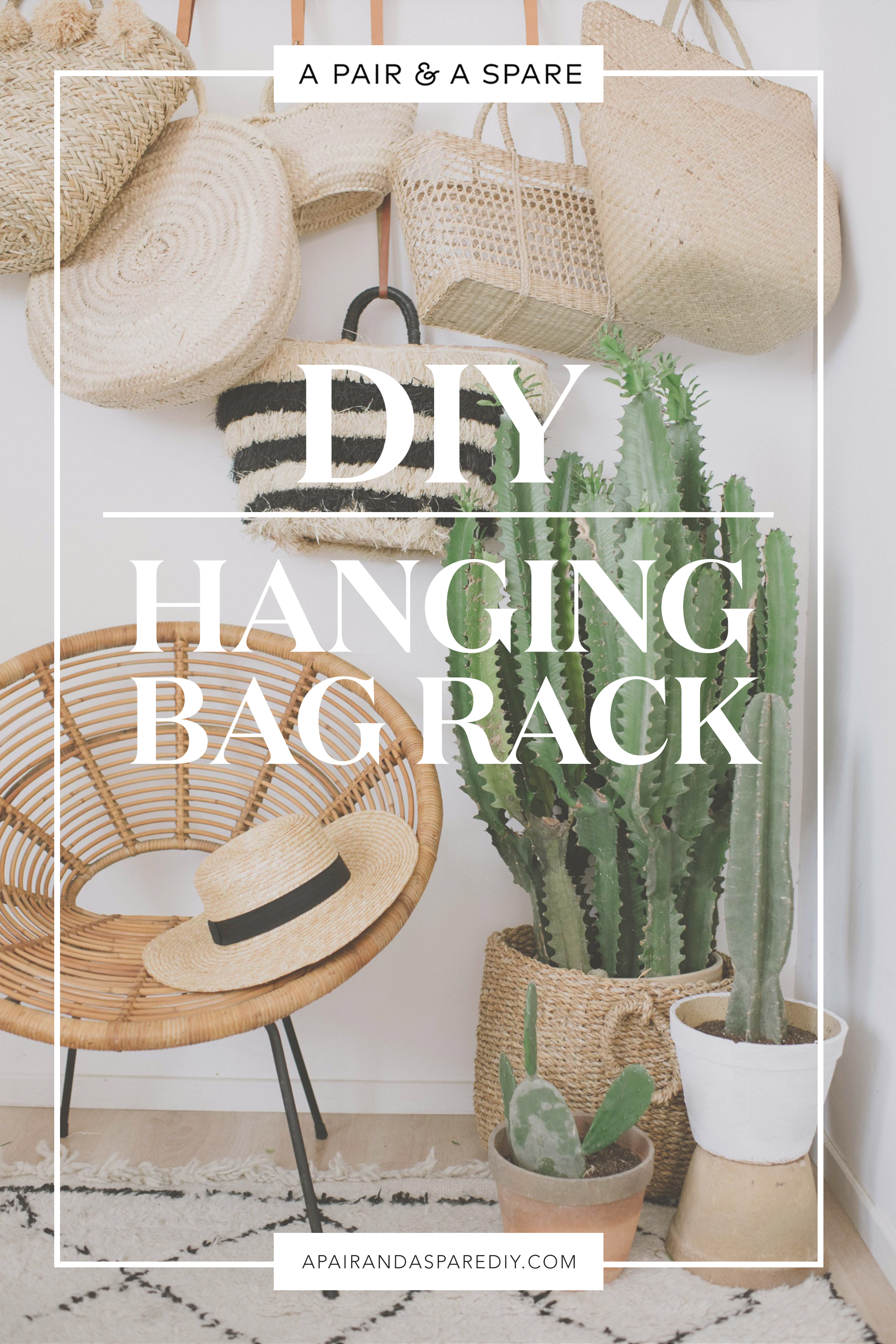 DIY Hanging Bag Rack
