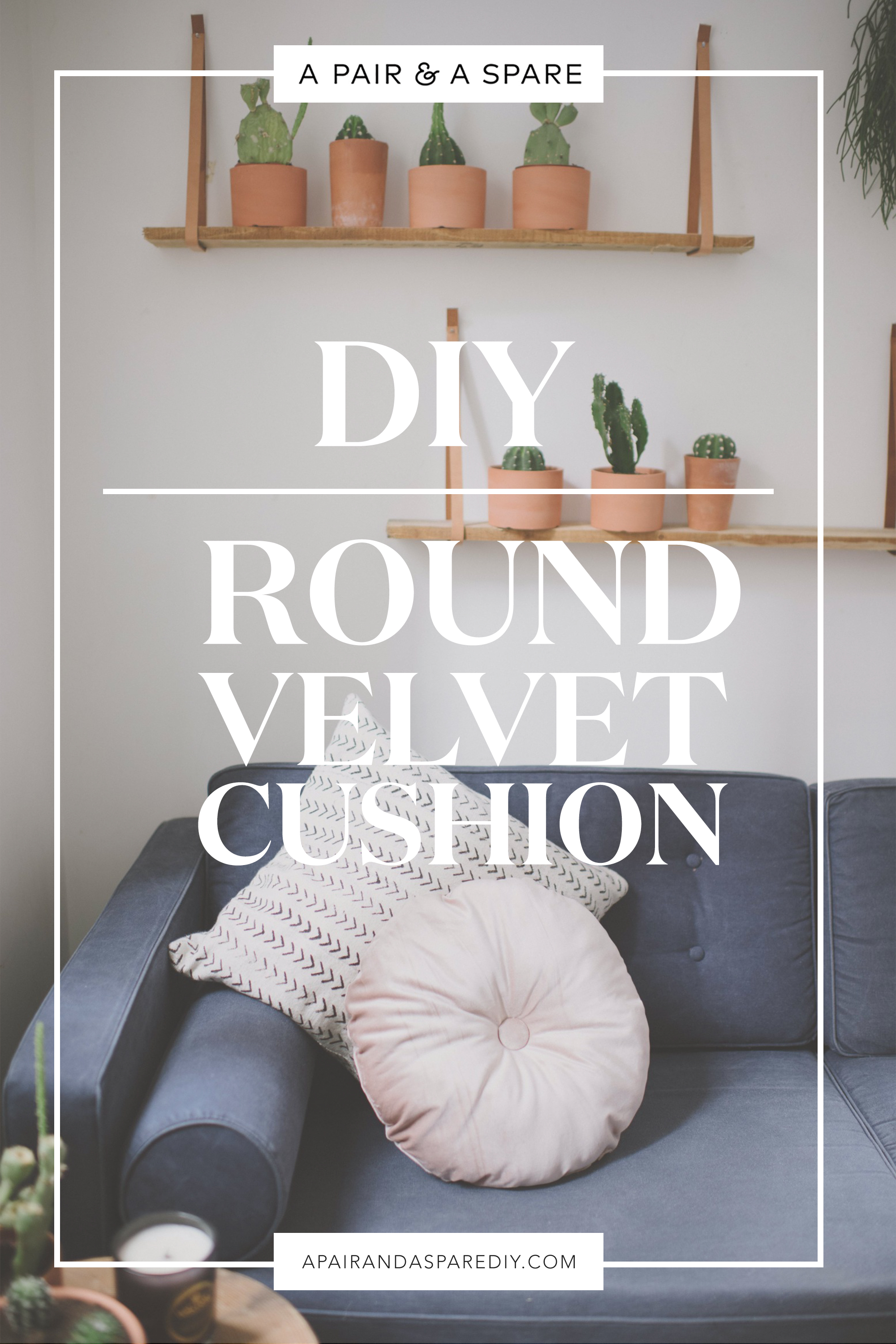 DIY Round Velvet Cushion