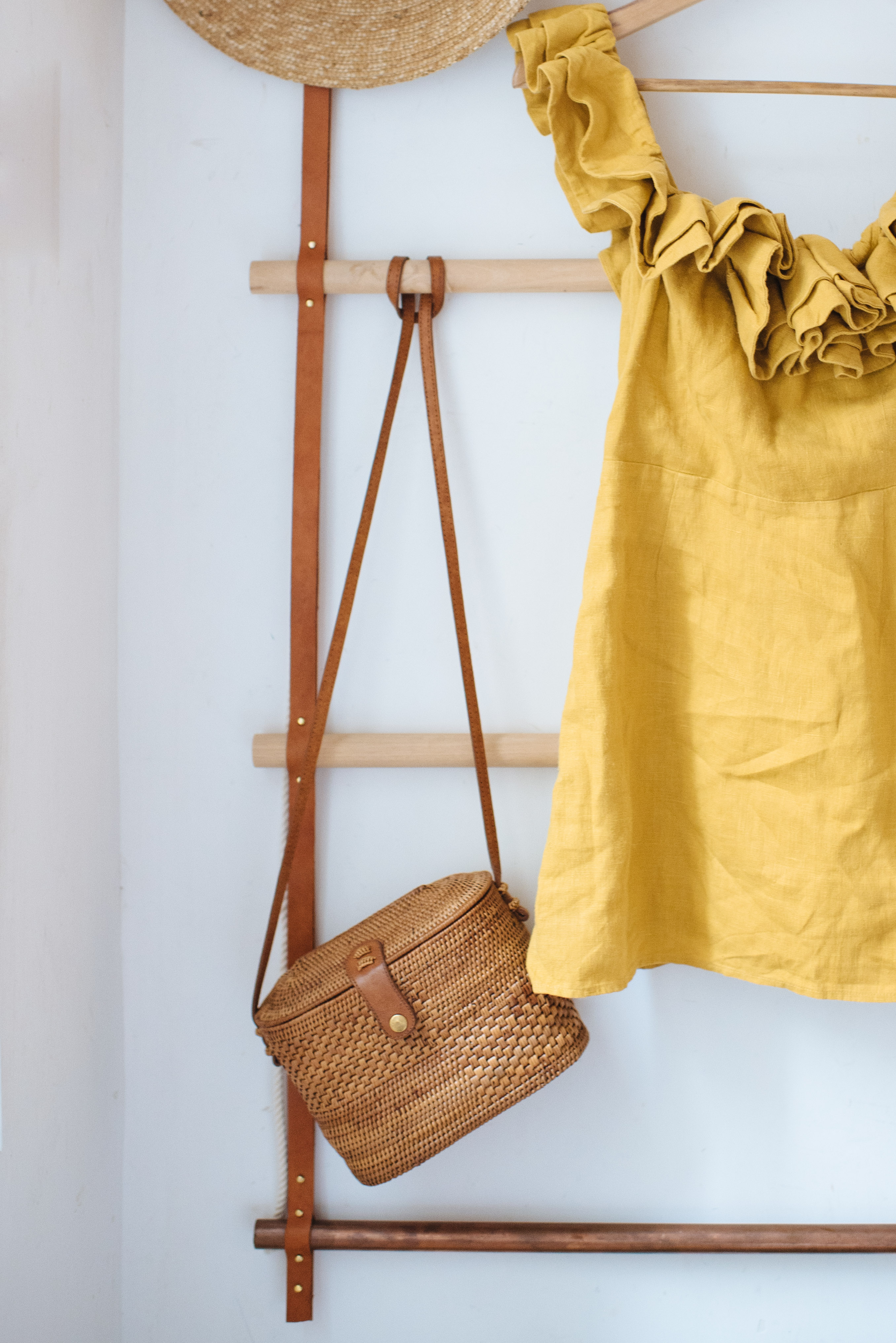 DIY Leather Clothes Ladder