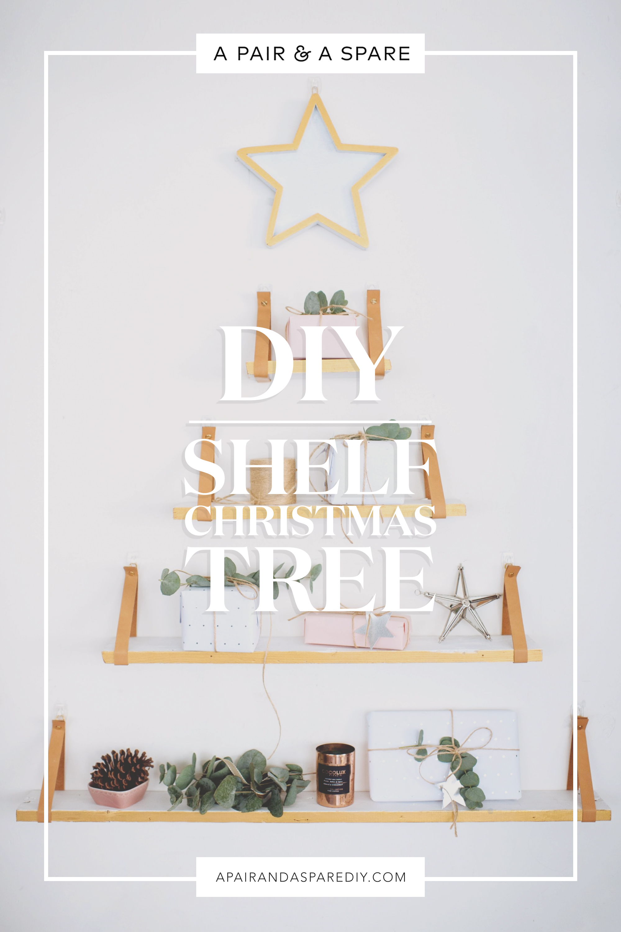 DIY Shelf Christmas Tree