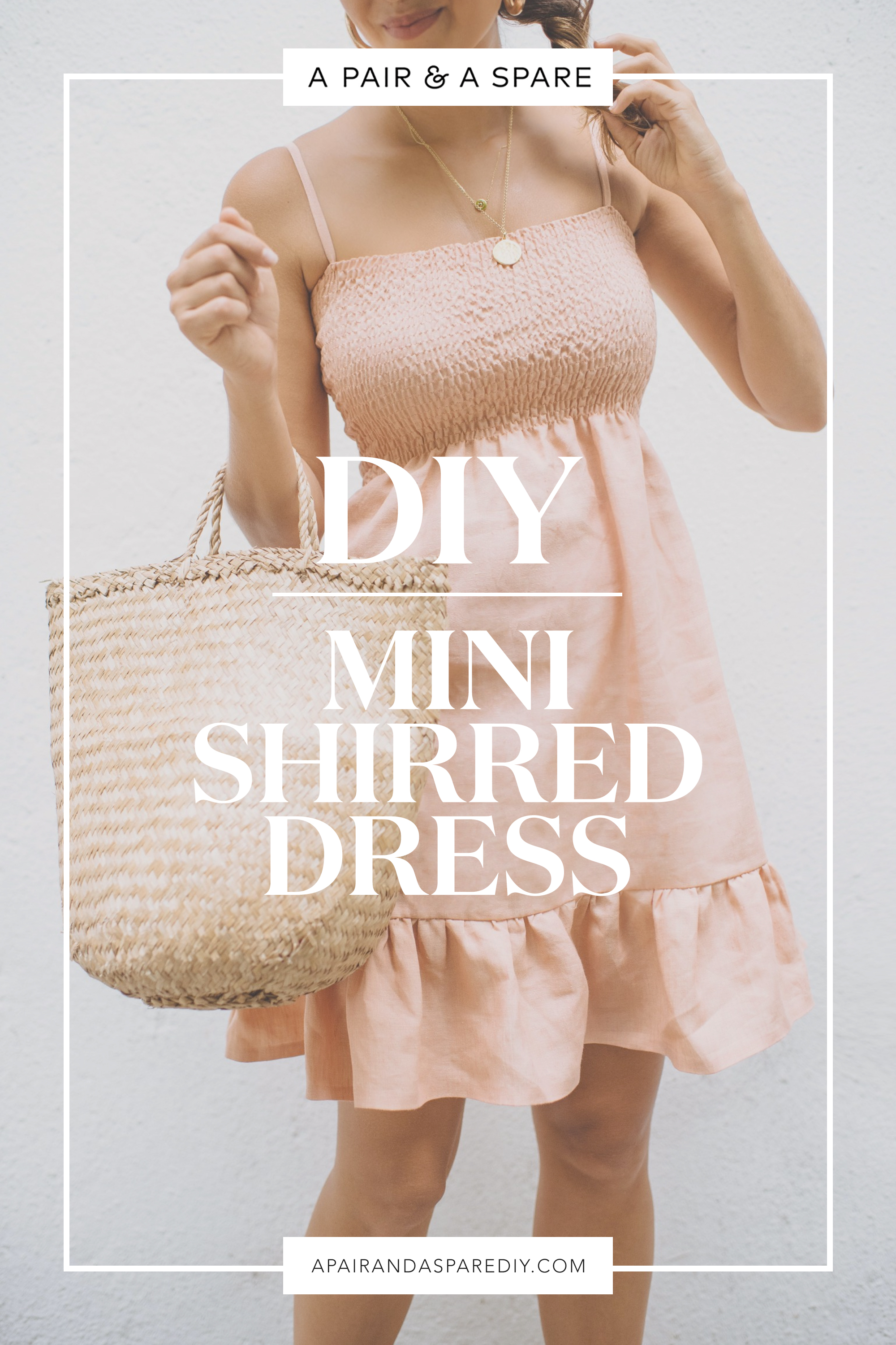 DIY Shirred Mini Dress