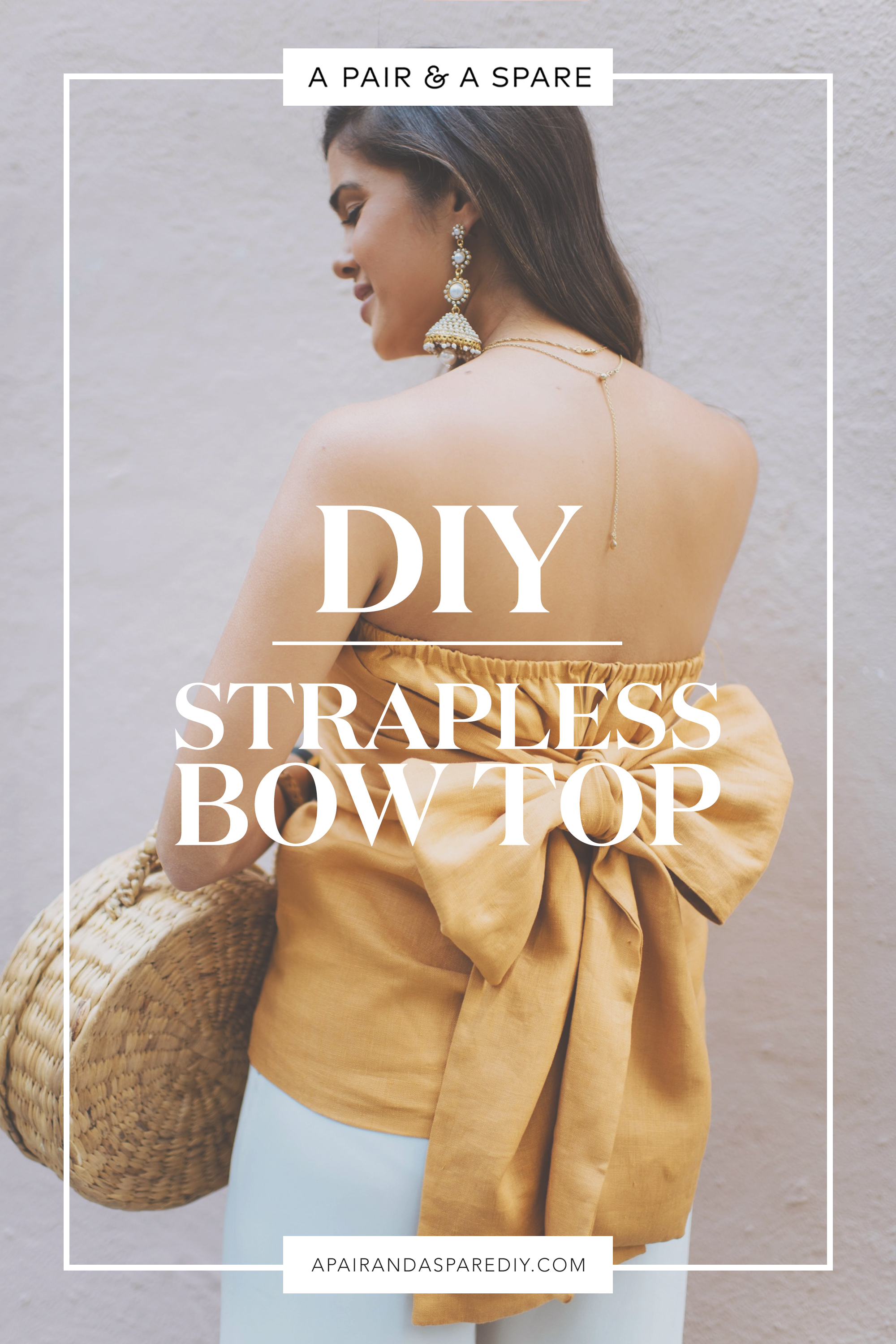 DIY Strapless Bow Top
