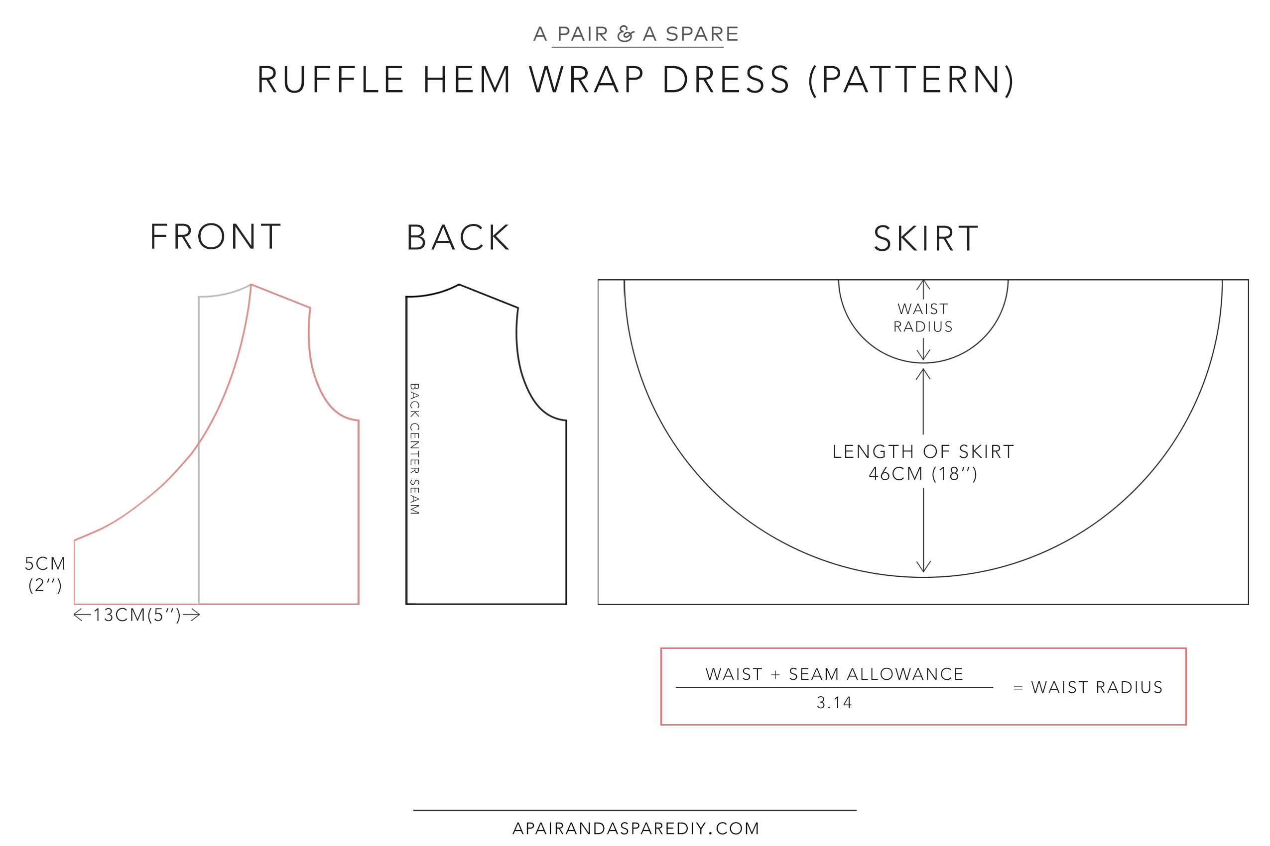 DIY Ruffle Hem Wrap Dress