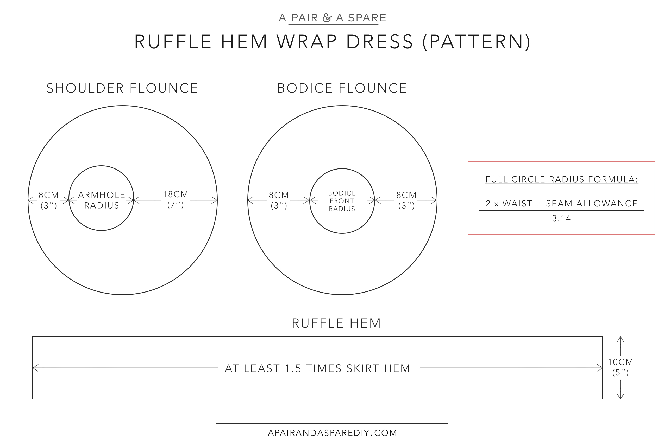 DIY Ruffle Hem Wrap Dress