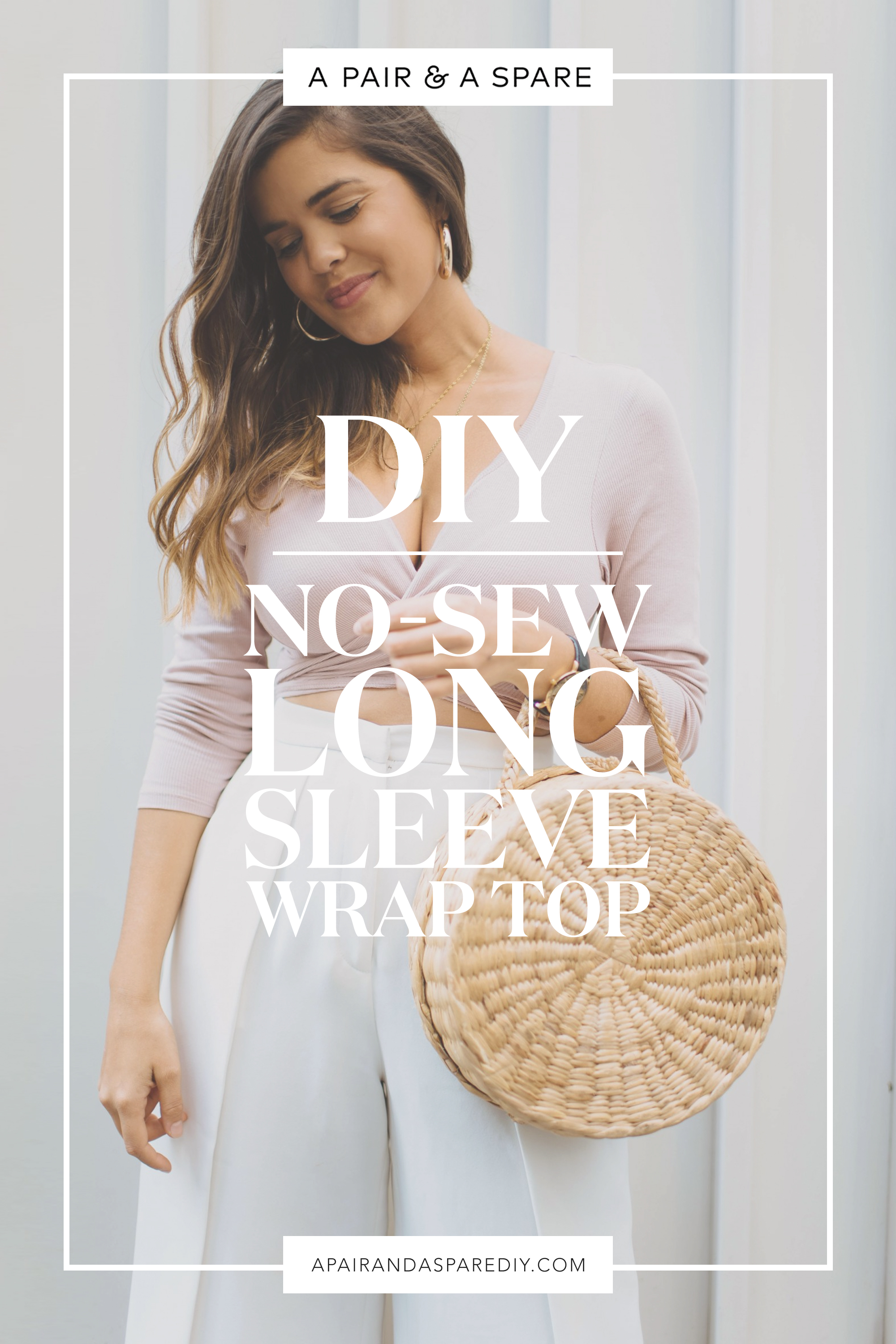 DIY Long Sleeve Wrap Top 