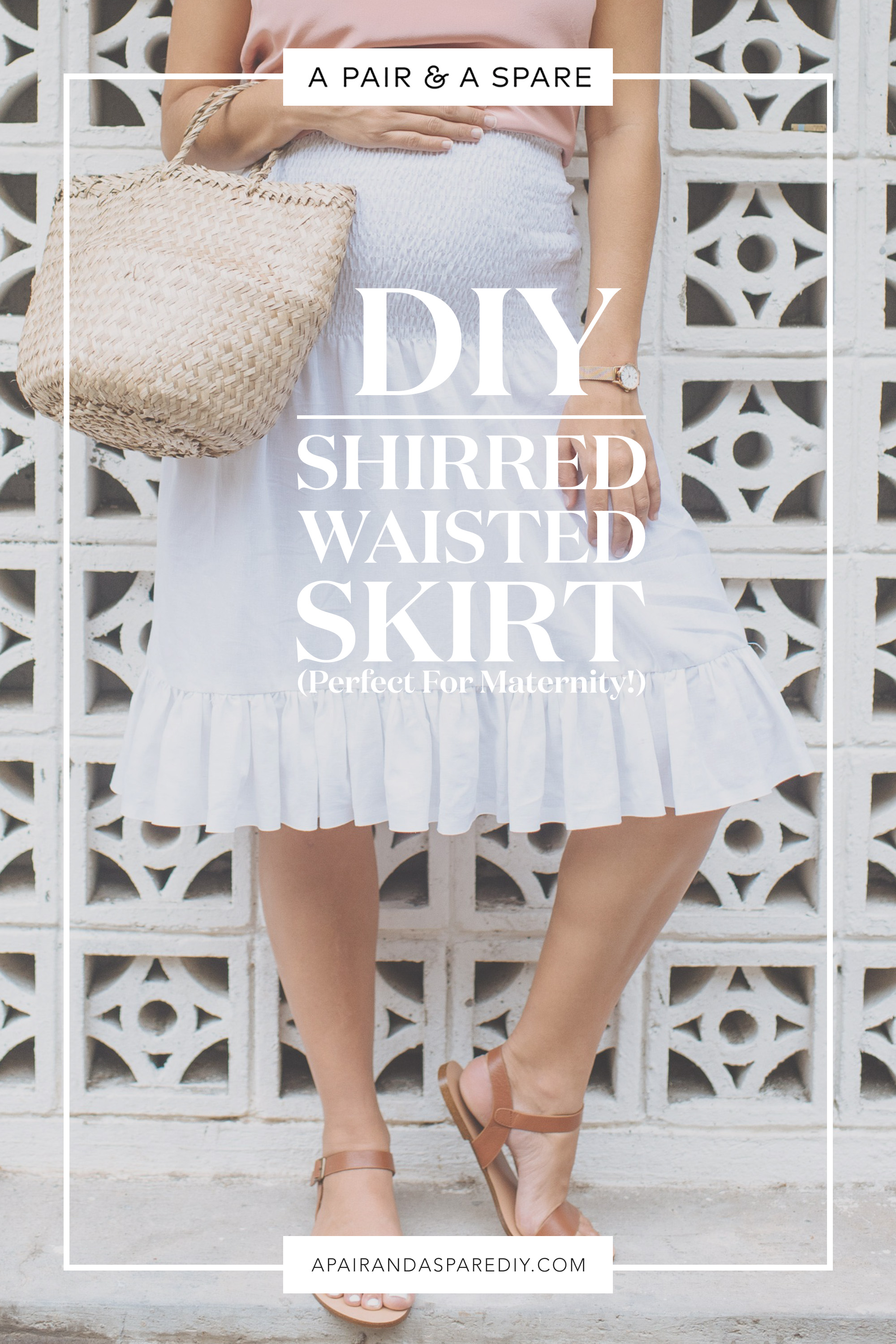 Shirred Waist Skirt