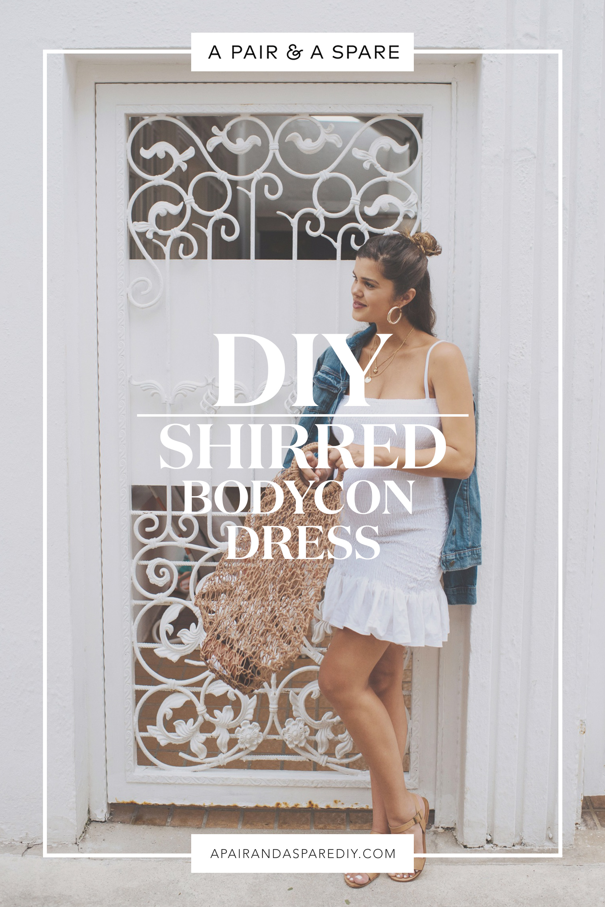 DIY Shirred Bodycon Dress