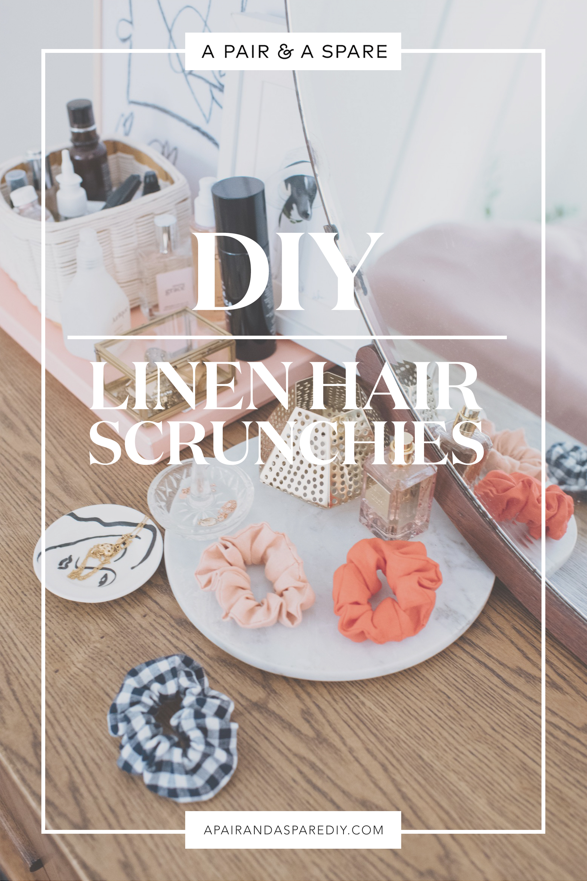 Linen Hair Scrunchies