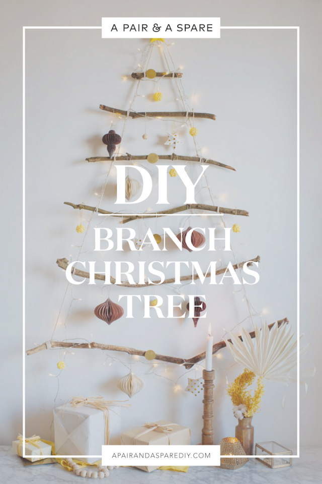 DIY Branch Christmas Tree
