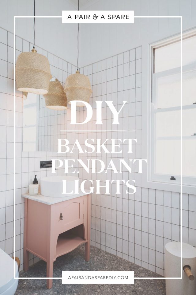 DIY Basket pendant lights