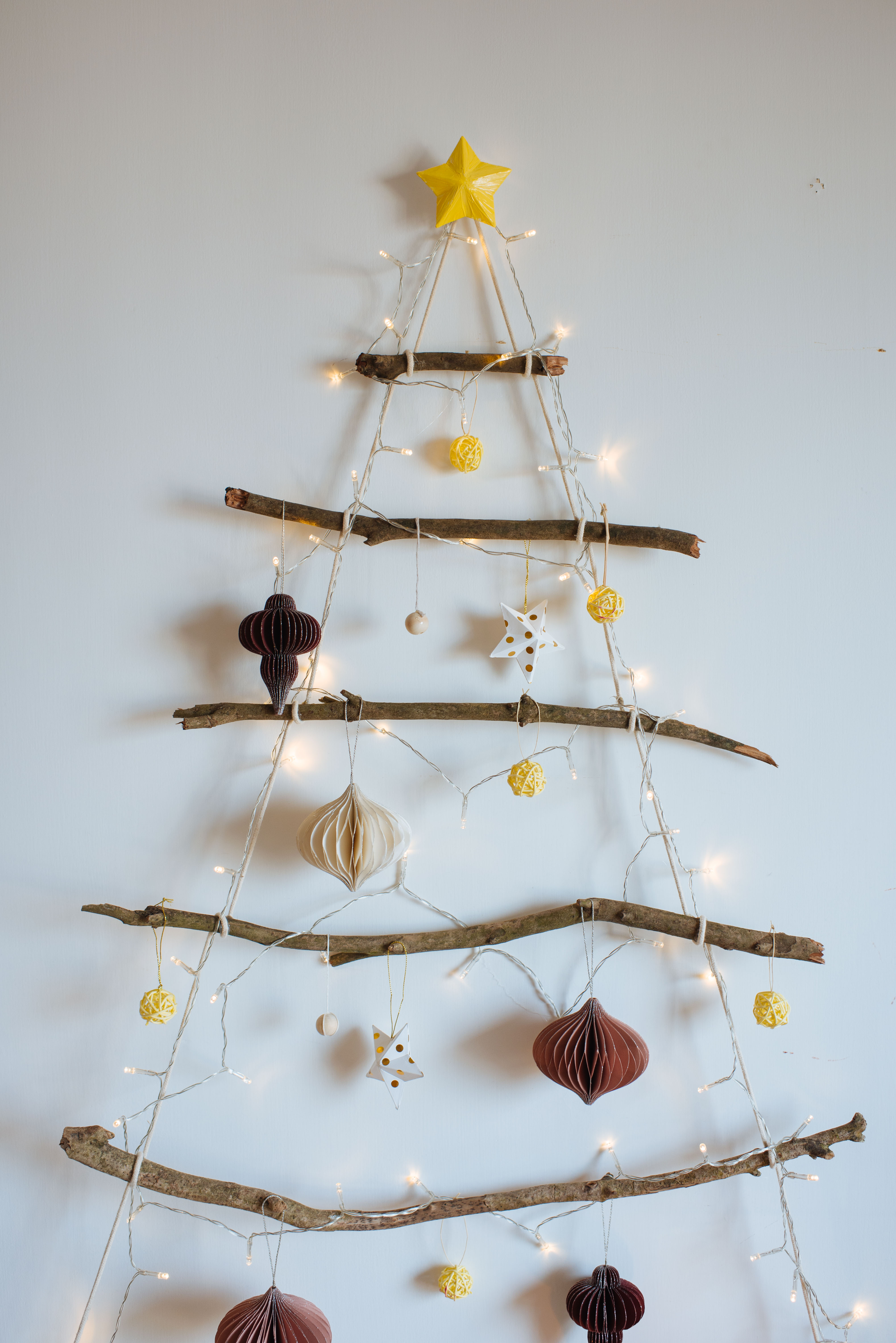 DIY Branch Christmas Tree