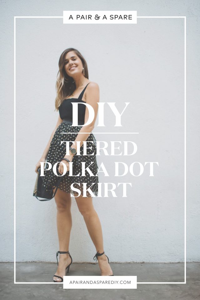 DIY tiered polka dot skirt